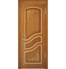 Дверь деревянная межкомнатная Полярис орех крупный ПГ